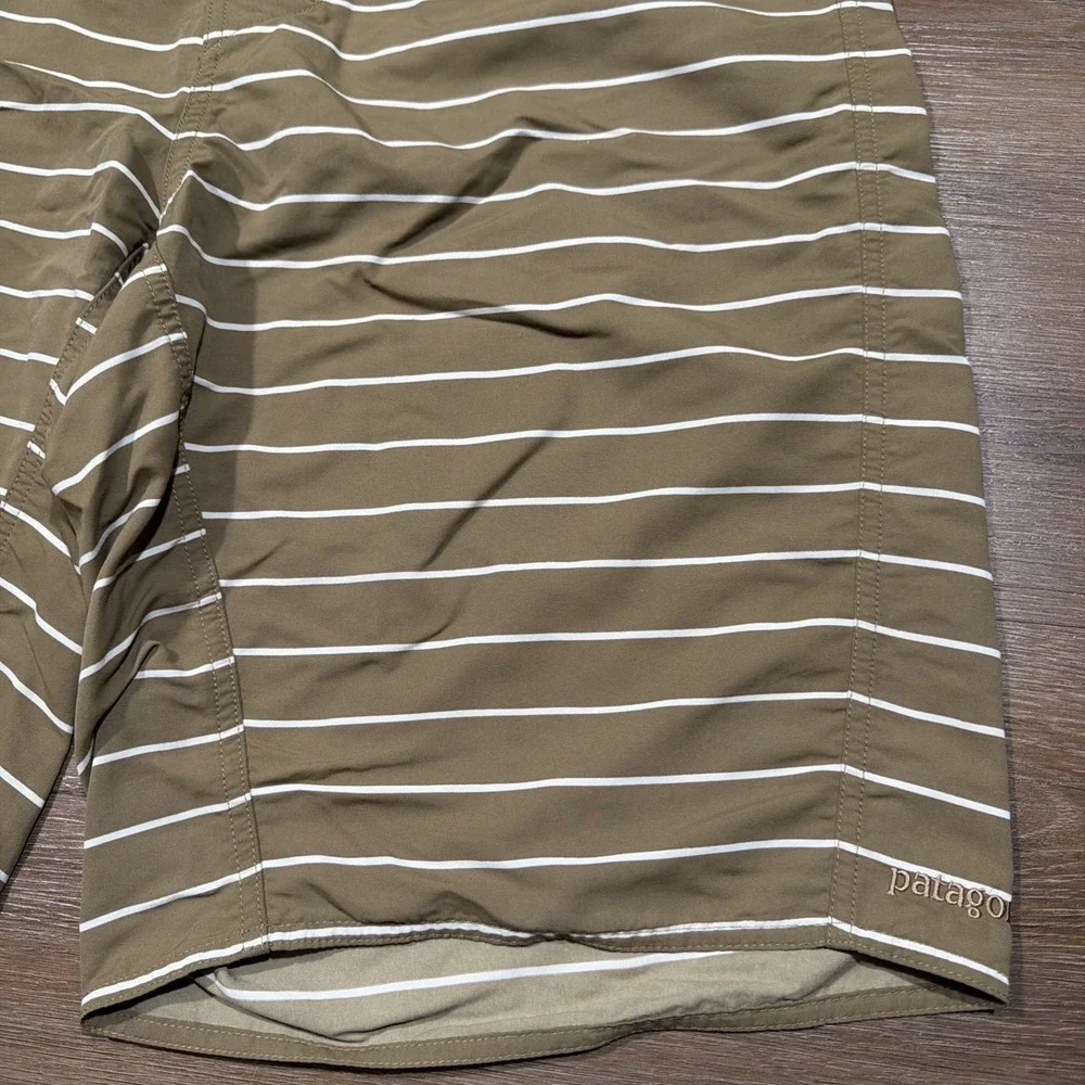 Patagonia Board Shorts Men 34 Swim Trunks Twenty-Three's Wavefarer Brown 12